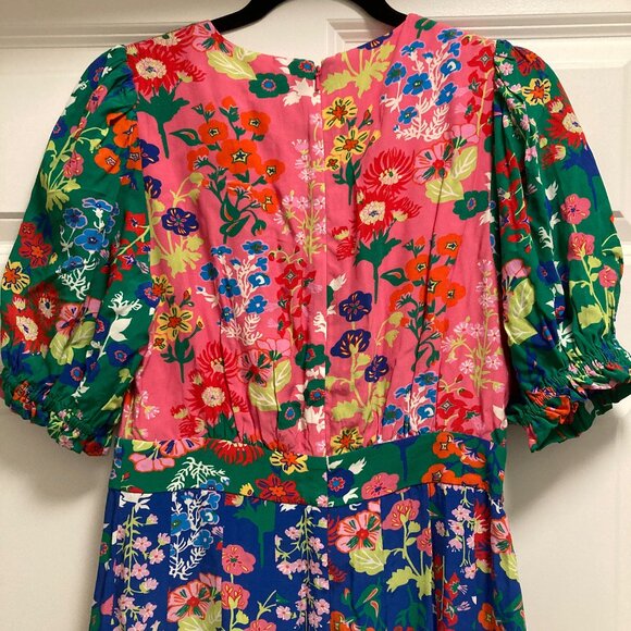 Boden Liv Floral Pleat Detail Midi Dress Size 4 - Picture 8 of 10